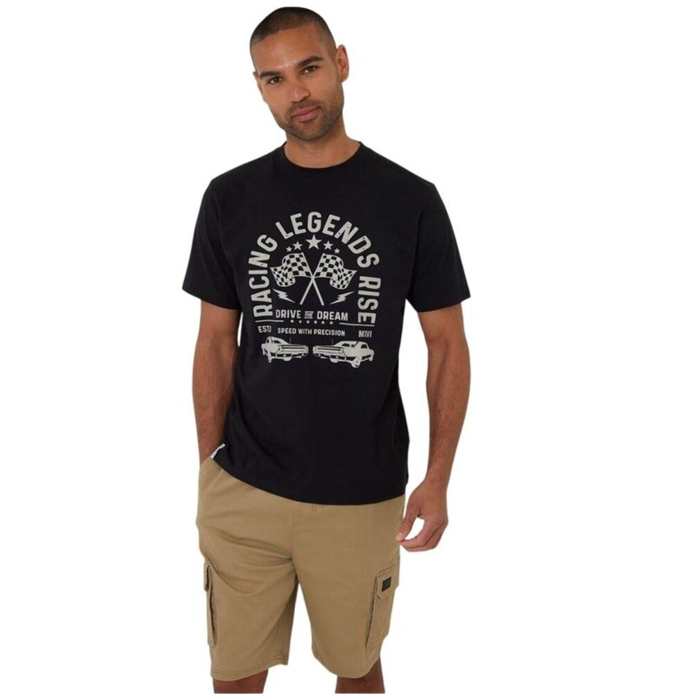 Threadbare Unisex Adult Neilson Regular T-Shirt / Black